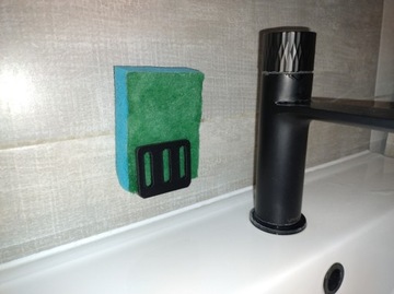 Держатель губки V1 для кухонной мойки, черный