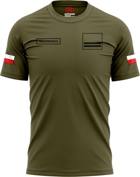 Koszulka wojskowa bawełniana STOPIEŃ + NAZWISKO