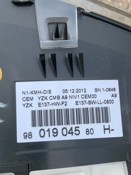 BUDÍKY PŘÍSTROJOVÁ DESKA PEUGEOT 208 2008 9801904580