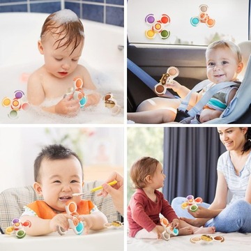 Набор космических спиннеров Погремушки с присоской 3 шт. Прорезыватель