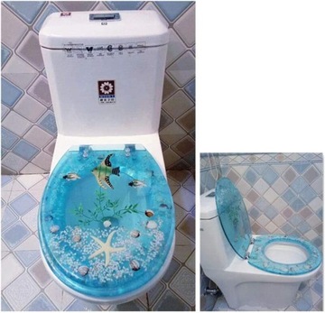 Универсальное сиденье для унитаза из смолы One Color,