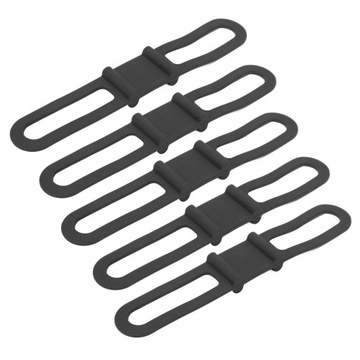 DUUTI 5 szt. Rowerowa opaska silikonowa Latarka rowerowa Uchwyt do montażu