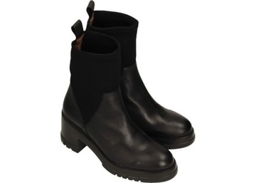 Ботильоны Wonders H-4430 37 Wild/Licra Negro