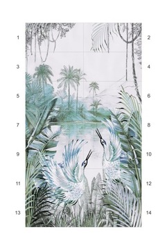 Płytki ceramiczne ścienne Czapla 210x120 mural