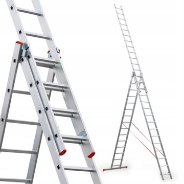 DRABINA aluminiowa 3x15 HIGHER PROFESSIONAL GRATIS