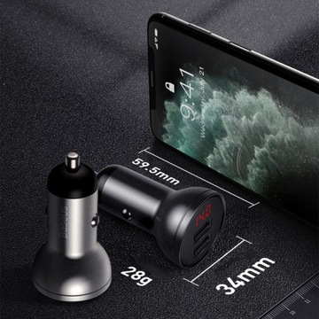АВТОМОБИЛЬНОЕ ЗАРЯДНОЕ УСТРОЙСТВО BASEUS FAST 2x USB 4.8A 24W