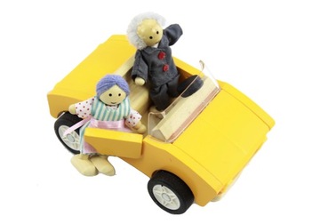 деревянный кукольный домик ГОРОД ворота для машины ГАРАЖ