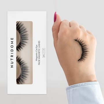 Накладные ресницы Black Magnetic Cat Eye, магнитные, натуральный эффект NUTRIDOME