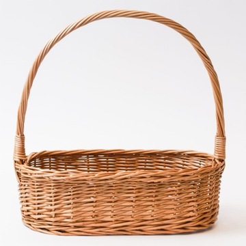 KOSZ PREZENTOWY ŚLUB taca wiklinowa 35 cm PREZENT