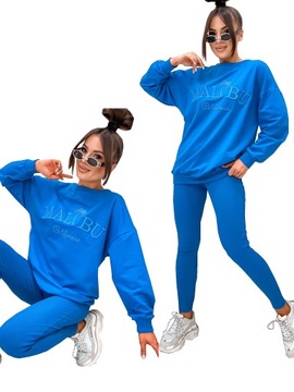 DAMSKI KOMPLET DRES BAWEŁNIANY MALIBU BLUZA I LEGGINSY KOLORY L