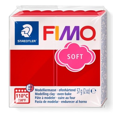 Modelina Fimo Soft 57 g - czerwień świąteczna