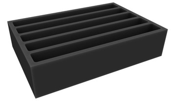 Полноразмерный пенопласт с 5 вырезами 370х40 мм.