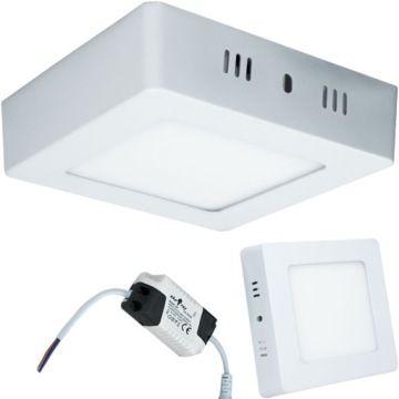 KWADRATOWY NATYNKOWY PANEL LED SUFITOWY BIAŁY NEUTRALNY LAMPA PLAFON LED 6W