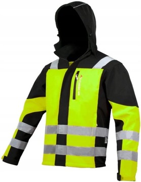 Kurtka ostrzegawcza SOFTSHELL WIATROSZCZELNA WODOODPORNA DLA KIEROWCY r 3XL