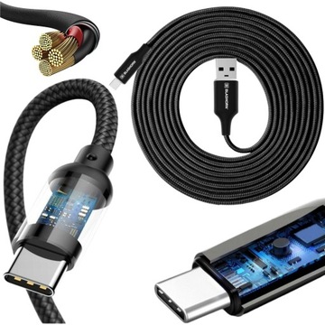 Зарядный кабель для быстрой зарядки USB C, ДЛИННЫЙ, 1,8 М, для быстрой зарядки Samsung в оплетке