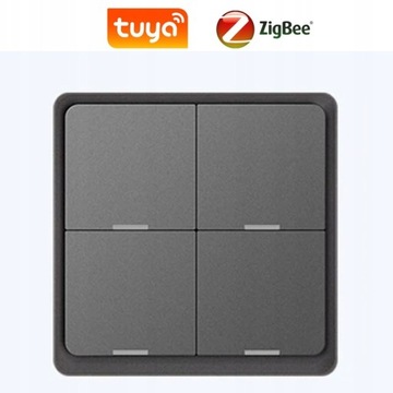 ZigBee Switch Контроллер TUYA SCENE СЕРЫЙ 4 канала 25 метров LED БАТАРЕЯ