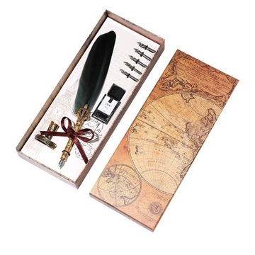 Top Grade Natural Quill Set Enterprise Gift Pen Suit Fountain Pen Ink with