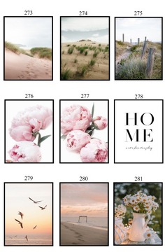 PLAKAT 30x40 WIOSNA wybór 100 WZORÓW eviero kwiaty pejzaże natura boho beże