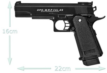 МЕТАЛЛИЧЕСКИЙ ПИСТОЛЕТ C6 COLT ASG РЕПЛИКА 6 ММ ШАРЫ