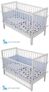 Детская кроватка Marcin 3 120х60, боковая складная + матрас