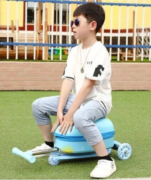 САМОКОНД ДЛЯ СОБАКИ LED ДЕТСКИЙ ЧЕМОДАН 2В1 БАГАЖ