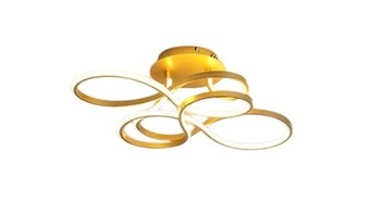 LAMPA WISZĄCA LED ZŁOTY ŻYRANDOL W NOWOCZESNYM STYLU + PILOT