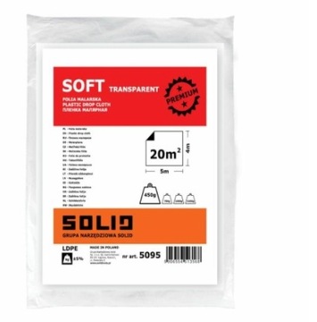 SOLID FOLIA MALARSKA SOFT TRANSPARENT 4*5M 5095