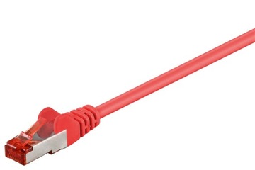 Kabel sieciowy LAN S/FTP CAT 6 RJ45 Czerwony 50m