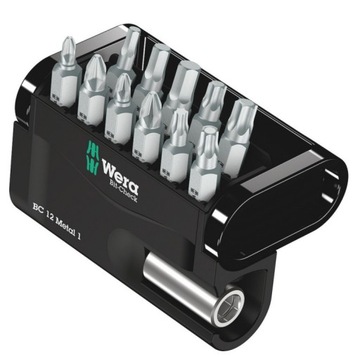 WERA ZESTAW BITÓW BIT-CHECK 12 METAL 1, 12 CZ.