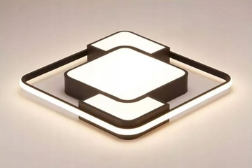 БОЛЬШОЙ СВЕТОДИОДНЫЙ ПОТОЛОЧНЫЙ СВЕТИЛЬНИК ЧЕРНЫЙ БЕЛЫЙ PILOT