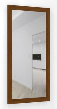 Lustro w grubej 6cm ramie MDF 130x60 orzech
