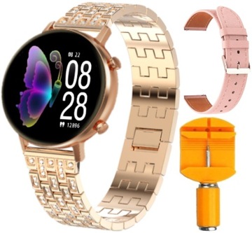 ZEGAREK DAMSKI SMARTWATCH CIŚNIENIE 2 PASKI POLSKI