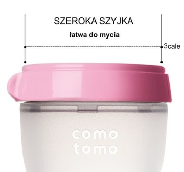Comotomo Силиконовая бутылочка Антиколик 250мл 3мес+