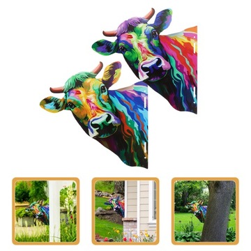 Металлическая голова коровы, декоративно-прикладное искусство, украшение стен