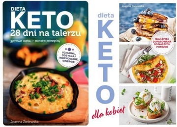 DIETA KETOGENICZNA 28 dni na talerzu + DIETA KETO DLA KOBIET zestaw PRZEPIS