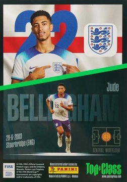 Top Class 2023 BELLINGHAM Holo Giants Limited Edition Panini Karty Panini