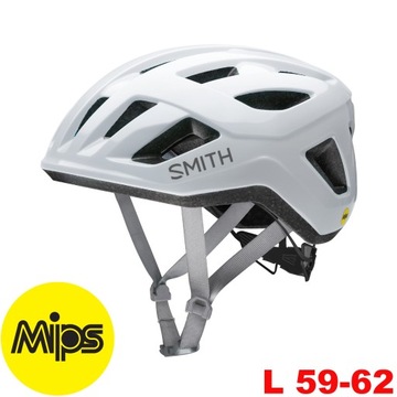 SMITH KASK rowerowy szosowy miejski gravel rolki SIGNAL MIPS L 59-62 white