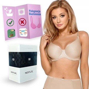 Biustonosz usztywniany gładki Nipplex Anna 75G