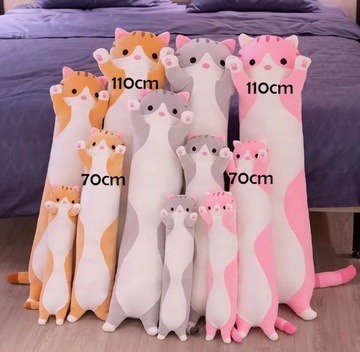 ПЛЮШЕВАЯ ИГРУШКА-МАСКОТ ИГРУШКА-ПОДУШКА ИГРУШКА ДЛЯ ОБНИМАНИЙ ДЛИННЫЙ КОШКА ОРАНЖЕВЫЙ 110см