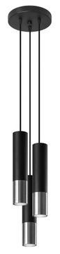 Lampa Wisząca LOOPEZ 3P czarny/chrom Sufitowa LED