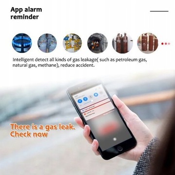 Tuya Wifi czujnik gazu ziemnego domowy,baterie