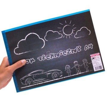 Blok techniczny Interdruk A4 10 kartek czarny