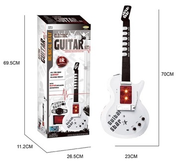 Электрогитара с усилителем на микрофонной стойке