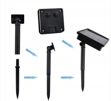 LAMPKI LED OGRODOWE MOTYLE 5M 20 LED PANEL SOLARNY