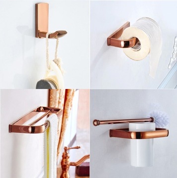 Bateria Umywalkowa + Prysznic Rose Gold+ akcesoria