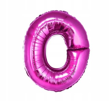 Balon foliowy Litera O, różowa, 35 cm.
