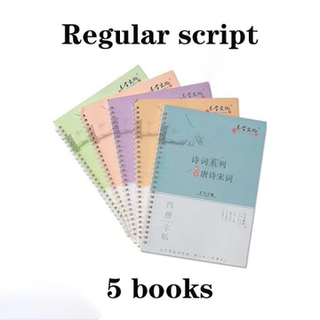 5PCS Magic Groove Copybook Adult Regular Script Practice Copybook Adult