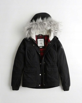 kurtka Hollister Abercrombie S 36 futerko parka