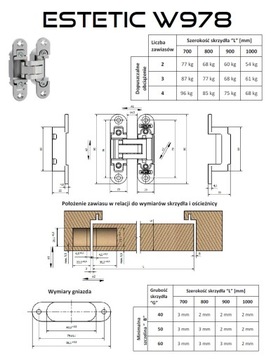 ПЕТЛЯ ESTETIC W978 95мм