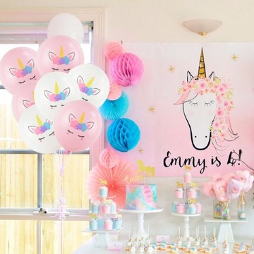 ZESTAW BALONÓW BALON JEDNOROŻEC URODZINY 15 SZTUK